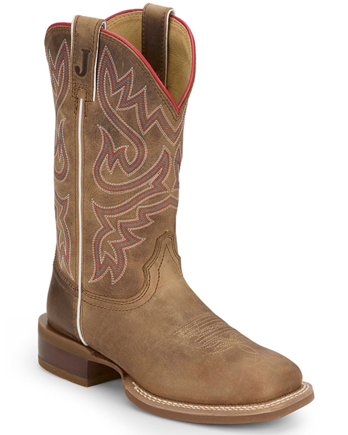Justin Women's Little Sugar Performance Western Boots - Broad Square Toe, Brown, hi-res