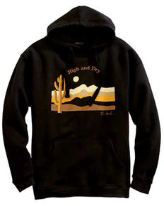 Tin Haul Men's Black Cactus & Mountains Sunset Graphic Hooded Sweatshirt , Black, hi-res