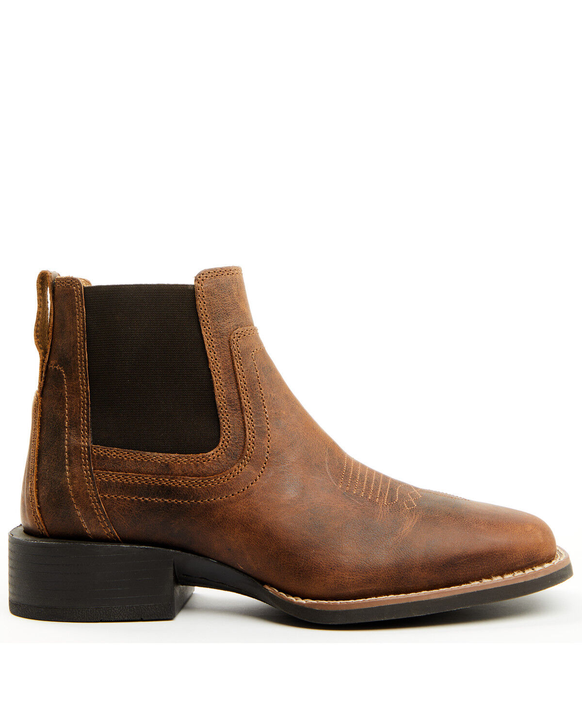Image #2 - Cody James Men's Ace Chelsea Boots - Broad Square Toe, Brown, hi-res