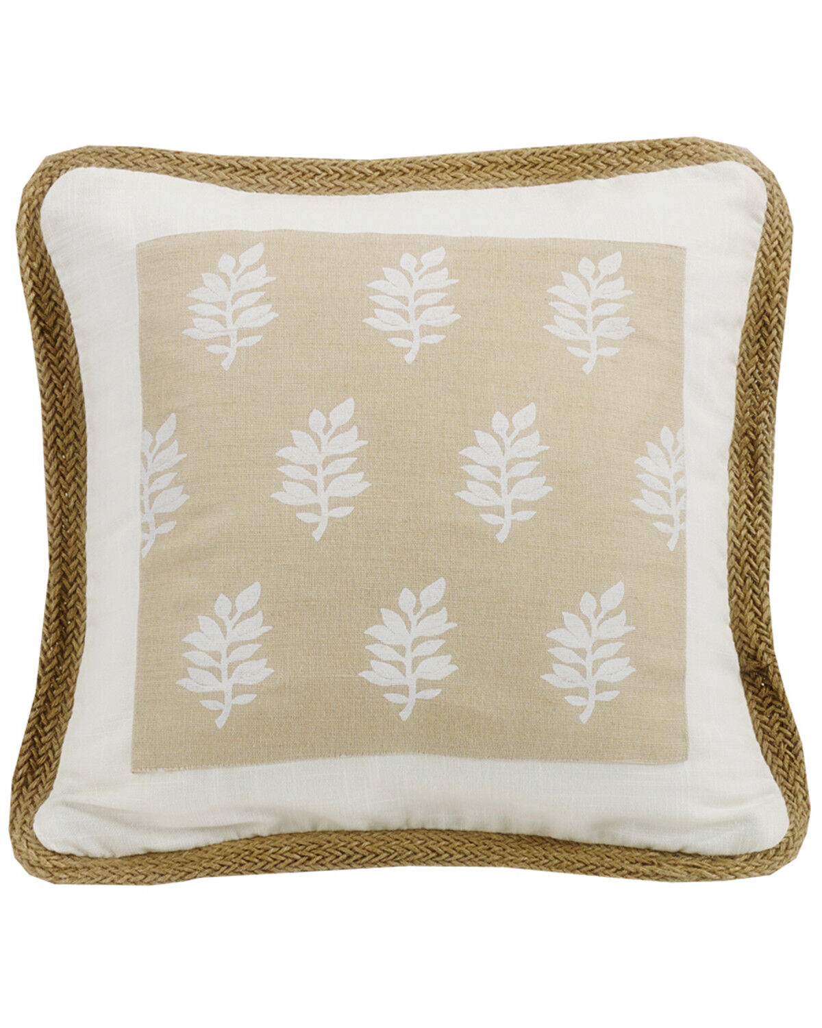 Image #1 - HiEnd Accents Newport Framed Throw Pillow, Cream, hi-res