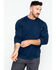 Hawx Men's Solid Pocket Crew Long Sleeve Work T-Shirt , Navy, hi-res