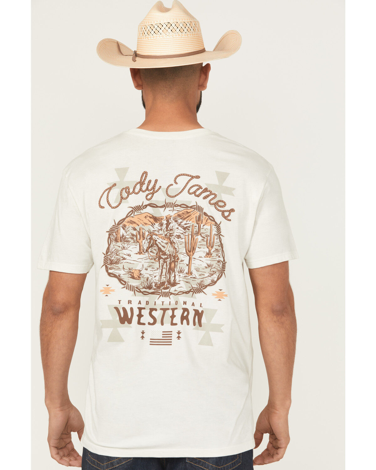 Image #1 - Cody James Men's Wild West Short Sleeve Graphic T-Shirt, Cream, hi-res