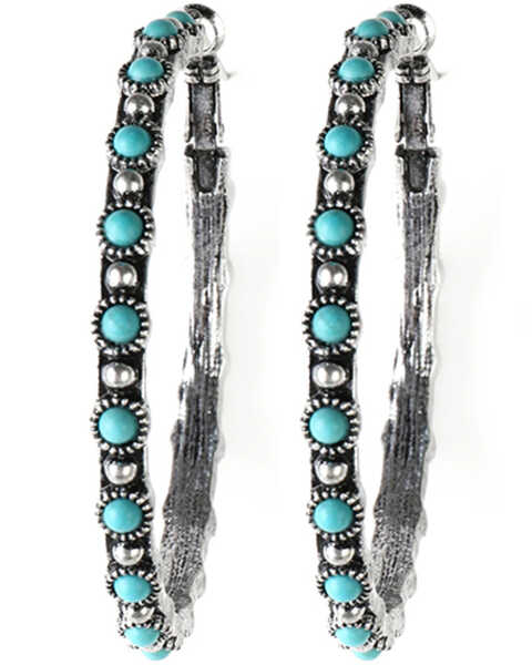 Image #1 - Cowgirl Confetti Women's Born To Run Earrings , Silver, hi-res