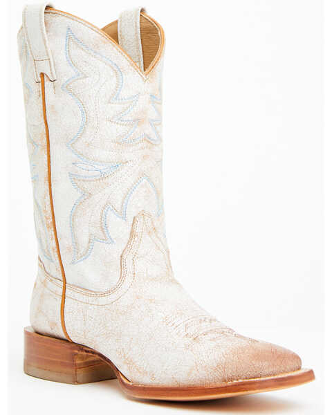 Shyanne Women's Sahara Western Boots - Broad Square Toe , Ivory, hi-res