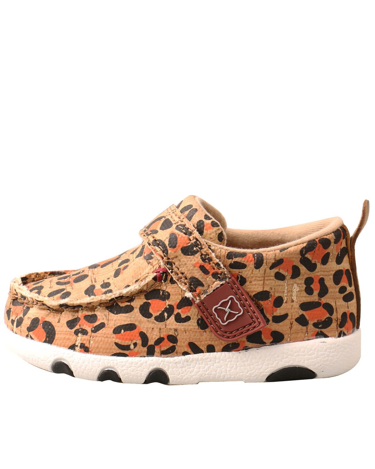 Image #3 - Twisted X Infant Girls' Leopard Print Driving Mocs, Tan, hi-res