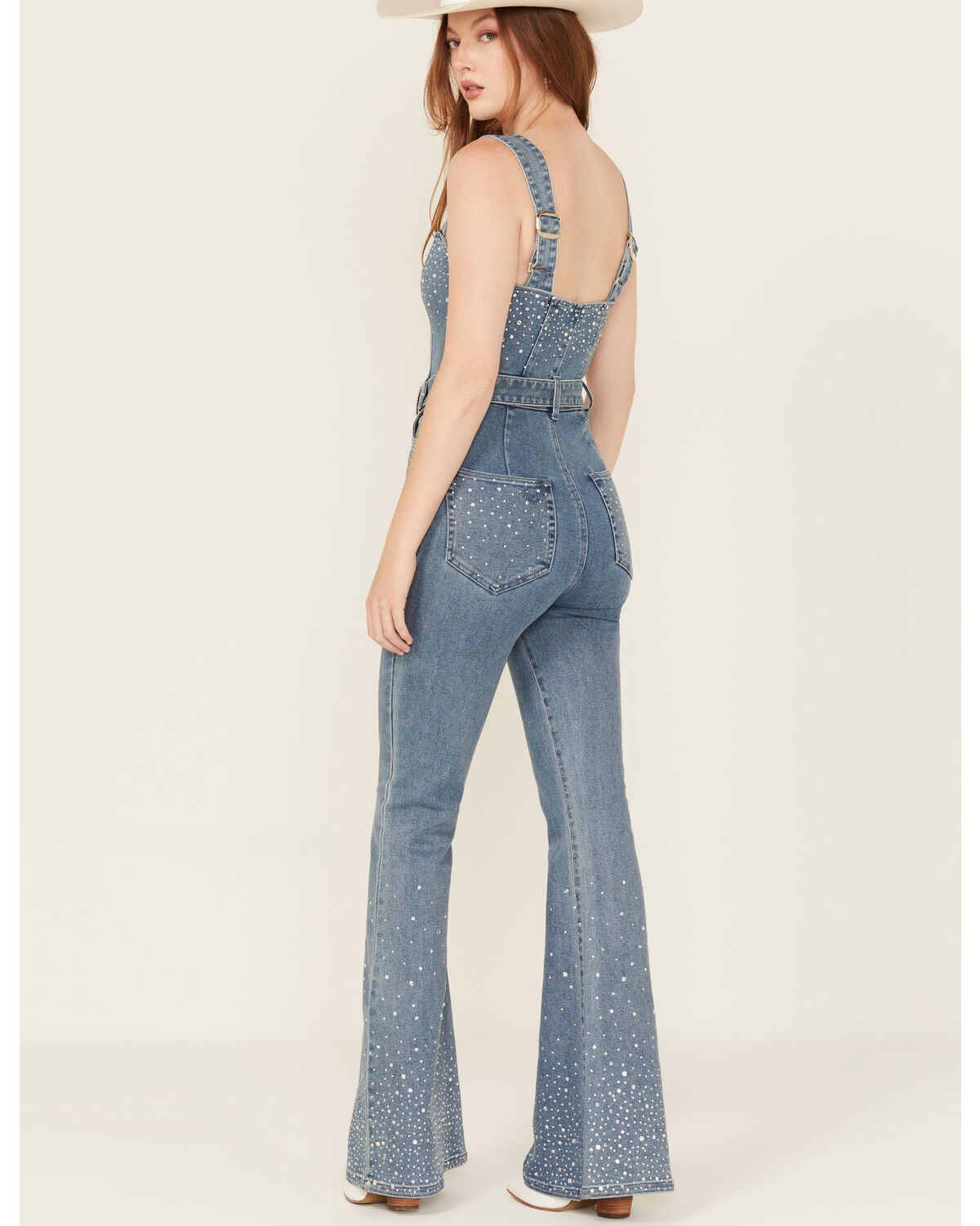 Image #5 - Show Me Your Mumu Women's Venetian Rhinestone Jumpsuit, Blue, hi-res