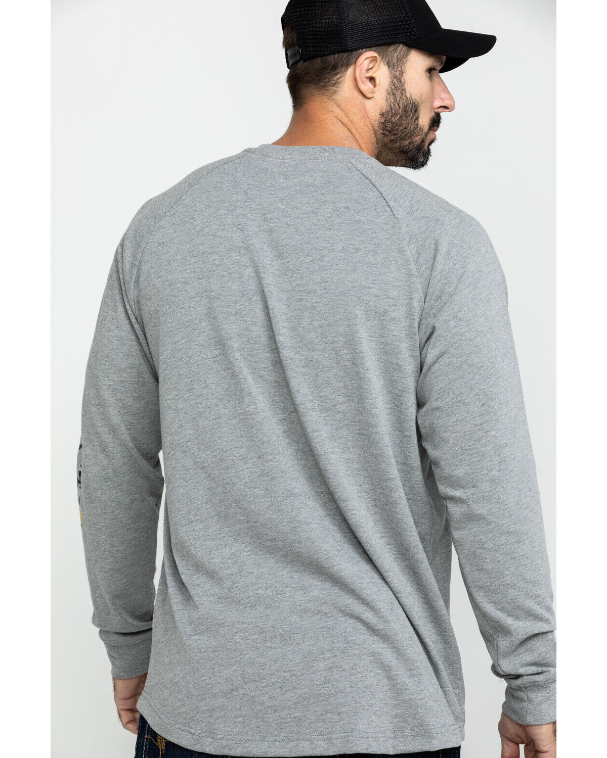 Image #2 - Ariat Men's Gray Rebar Cotton Strong Graphic Long Sleeve Work Shirt - Big & Tall, Heather Grey, hi-res