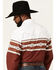 Image #4 - Roper Men's Diamond Southwestern Border Print Long Sleeve Pearl Snap Western Shirt , Brown, hi-res