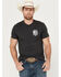 Image #1 - Ariat Men's Patriot Badge Short Sleeve Graphic T-Shirt, Charcoal, hi-res