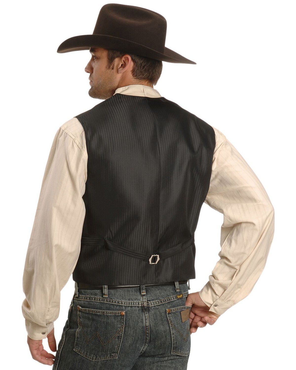 Image #3 - Rangewear by Scully Notched Lapel Paisley Print Vest - Big & Tall, Brown, hi-res