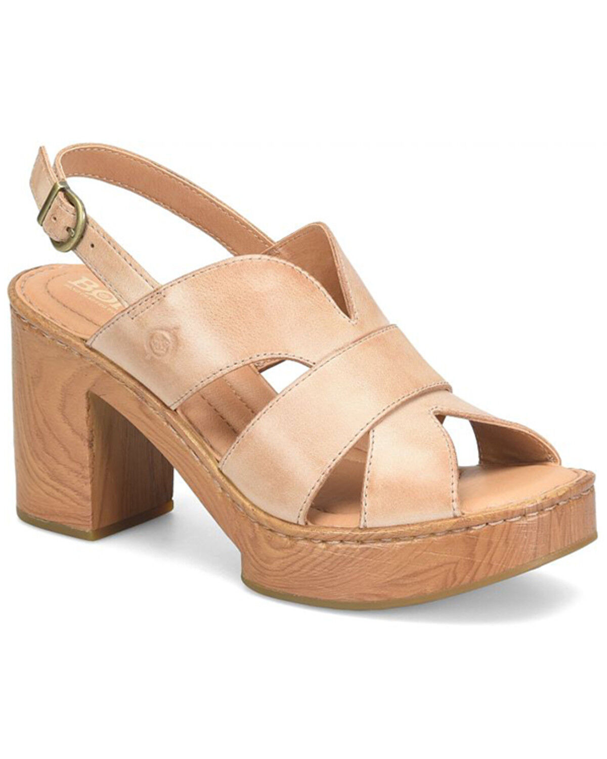 Image #1 - Born Women's Nassau Platform Sandals, Natural, hi-res