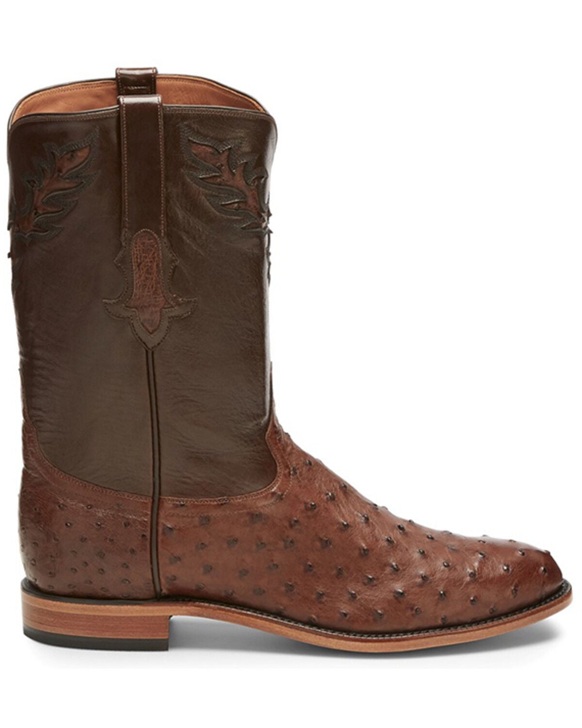 Tony Lama Men's Exotic Ostrich Skin Western Boots - Round Toe - Country