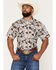 Image #1 - Burlebo Men's Mallard Camo Print Short Sleeve Button-Down Performance Western Shirt, Camouflage, hi-res