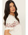 Image #2 - Blended Women's Howdy Horse Short Sleeve Tee, Cream, hi-res