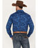 Image #4 - Rock & Roll Denim Men's V46 Paisley Print Long Sleeve Snap Western Shirt, Dark Blue, hi-res