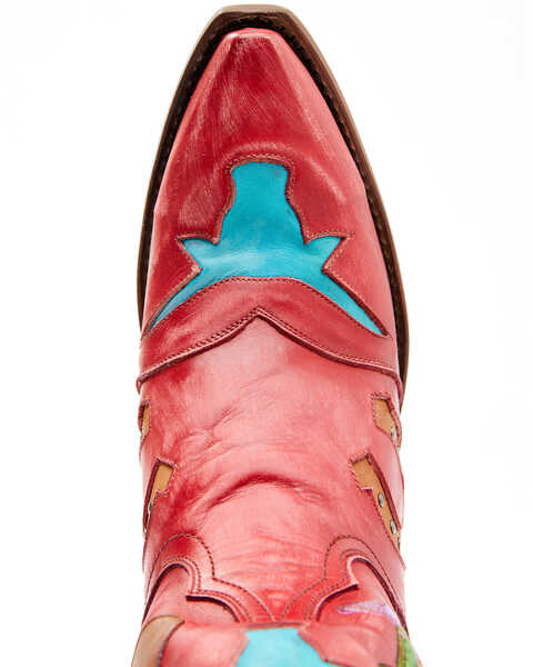 Image #6 - Dan Post Women's Red Dreams Western Boots - Snip Toe, , hi-res