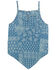 Image #2 - Wrangler Girls' Bandana Print Denim Tank, Blue, hi-res
