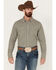 Image #1 - Blue Ranchwear Men's Gingham Check Snap Western Workshirt, Sand, hi-res