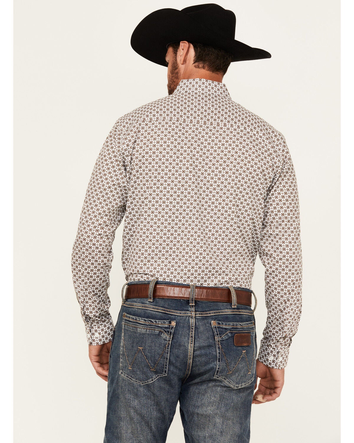 Image #4 - Cinch Men's Geo Print Long Sleeve Button-Down Western Shirt, White, hi-res