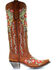 Corral Women's Deer Skull & Floral Embroidery Western Boots - Snip Toe, Tan, hi-res