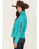 RANK 45 Women's Softshell Jacket, Turquoise, hi-res