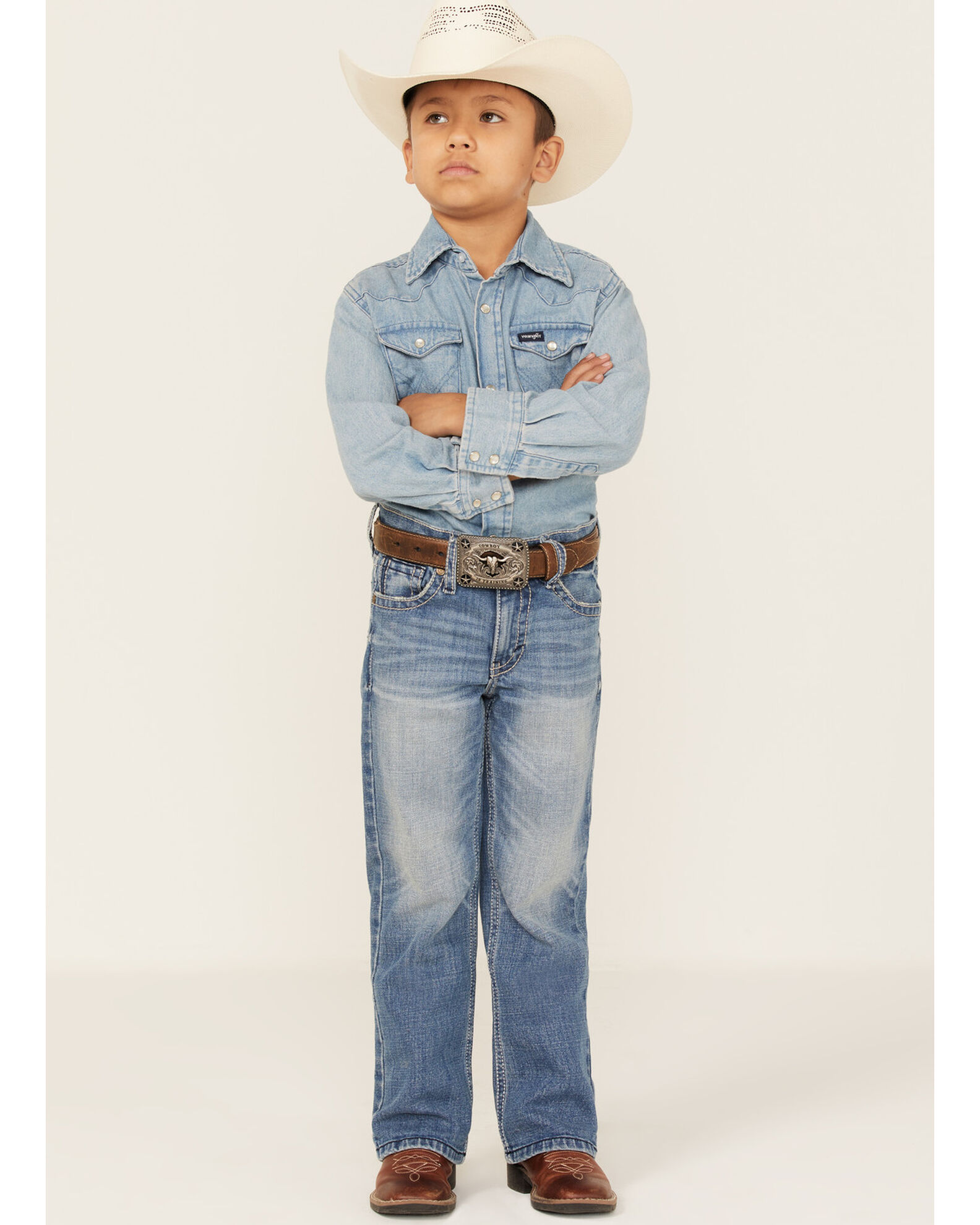 Cody James Boys Buck Medium Wash Slim Bootcut Stretch Jeans