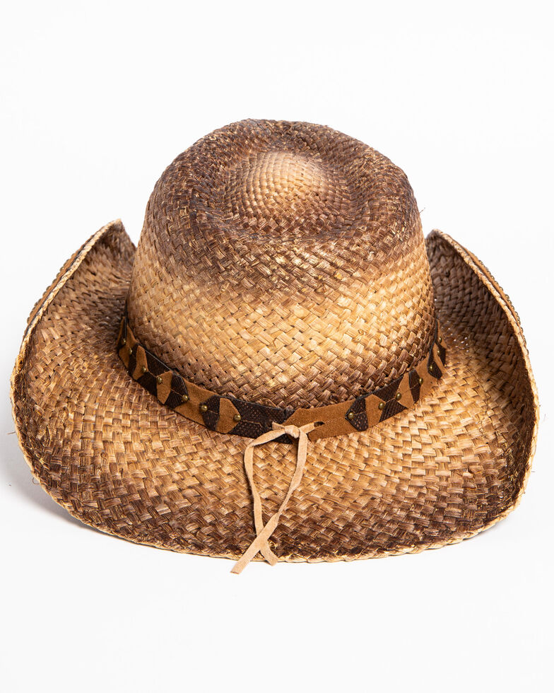 Shyanne Women's Rustic Tan Straw Hat, Brown, hi-res