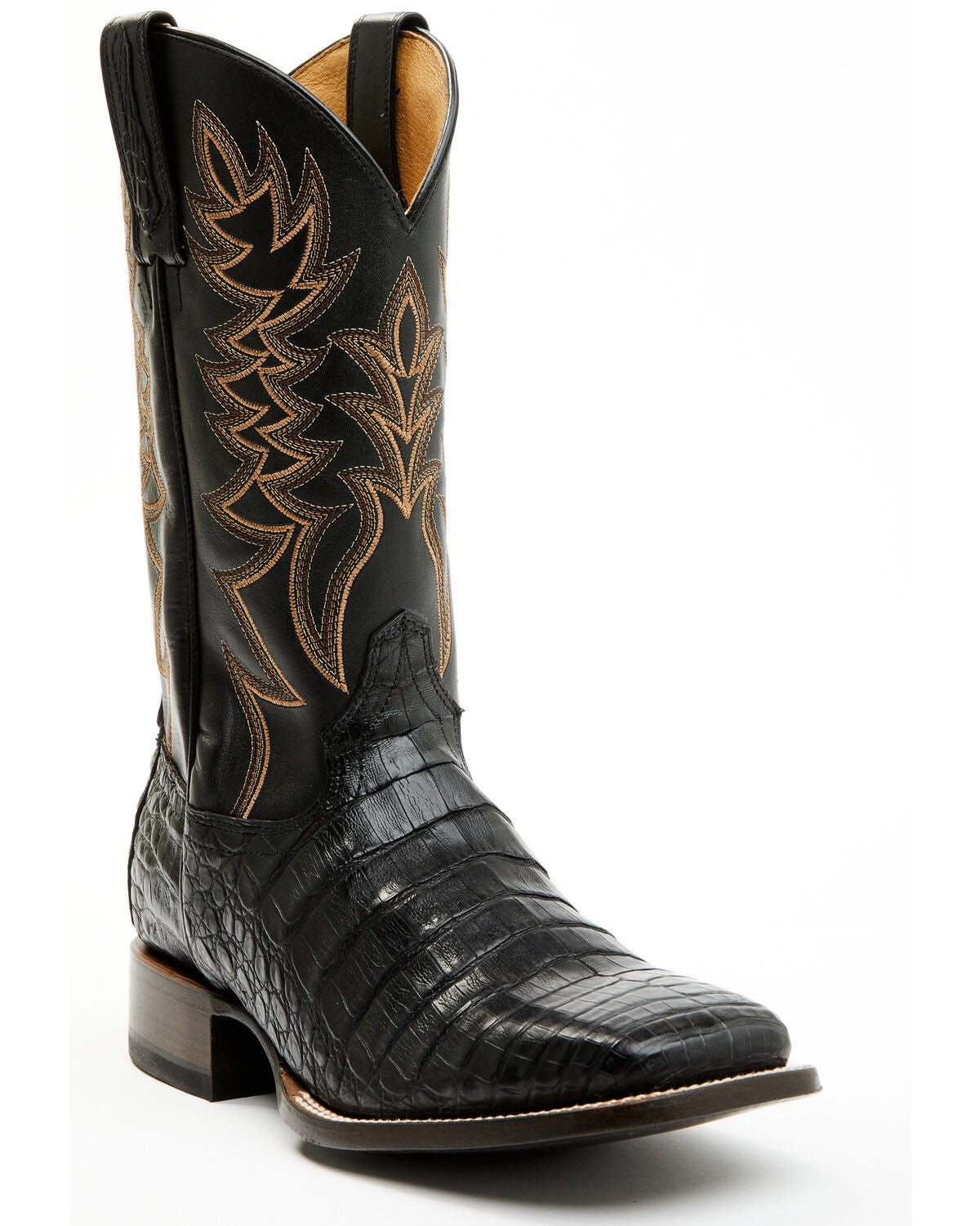 Cody James Men's Exotic Caiman Belly Western Boots - Broad Square Toe, Black, hi-res