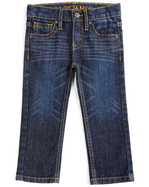 Cody James Toddler-Boys' Night Hawk Dark Wash Stretch Slim Straight Jeans  , Blue, hi-res