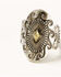 Image #3 - Shyanne Women's Cactus Rose Longhorn 5-Piece Ring Set , Silver, hi-res