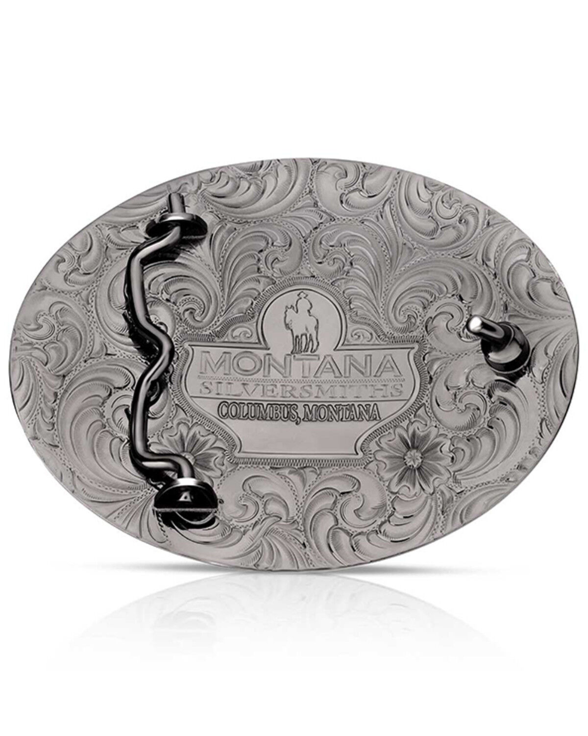 Image #2 - Montana Silversmiths Men's American Made Tradition Bull Rider Belt Buckle, Silver, hi-res
