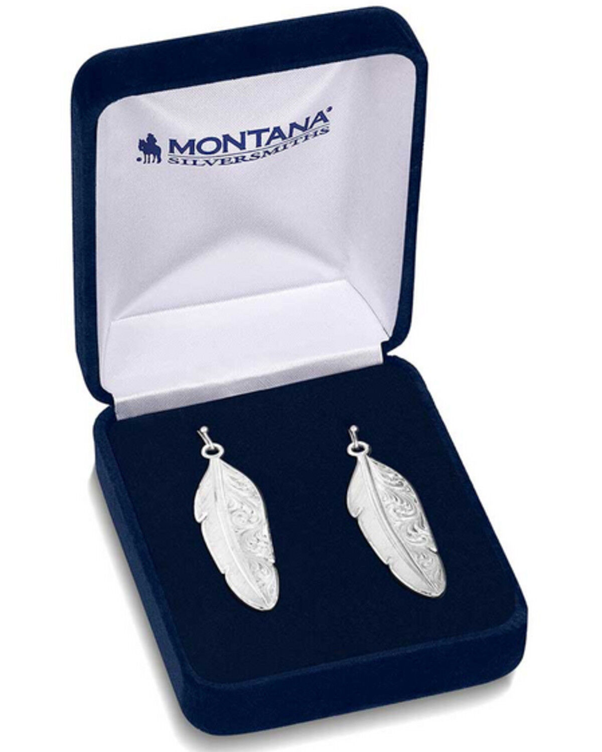 Image #3 - Montana Silversmiths Women's Love You More Feather Earrings, Silver, hi-res