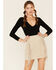 Image #2 - Double D Ranch Women's Gathered Stories Fringe Skirt, Cream, hi-res
