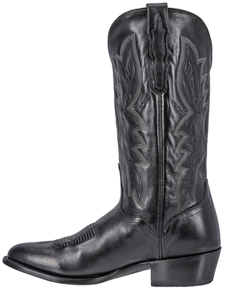 El Dorado Handmade Black Vanquished Calf Cowboy Boots - Medium Toe ...
