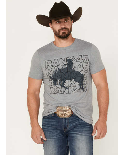 RANK 45® Men's Repeat Short Sleeve Graphic T-Shirt, Light Blue, hi-res
