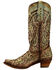 Image #3 - Corral Women's Mint Glitter Inlay Western Boots - Snip Toe, Green, hi-res