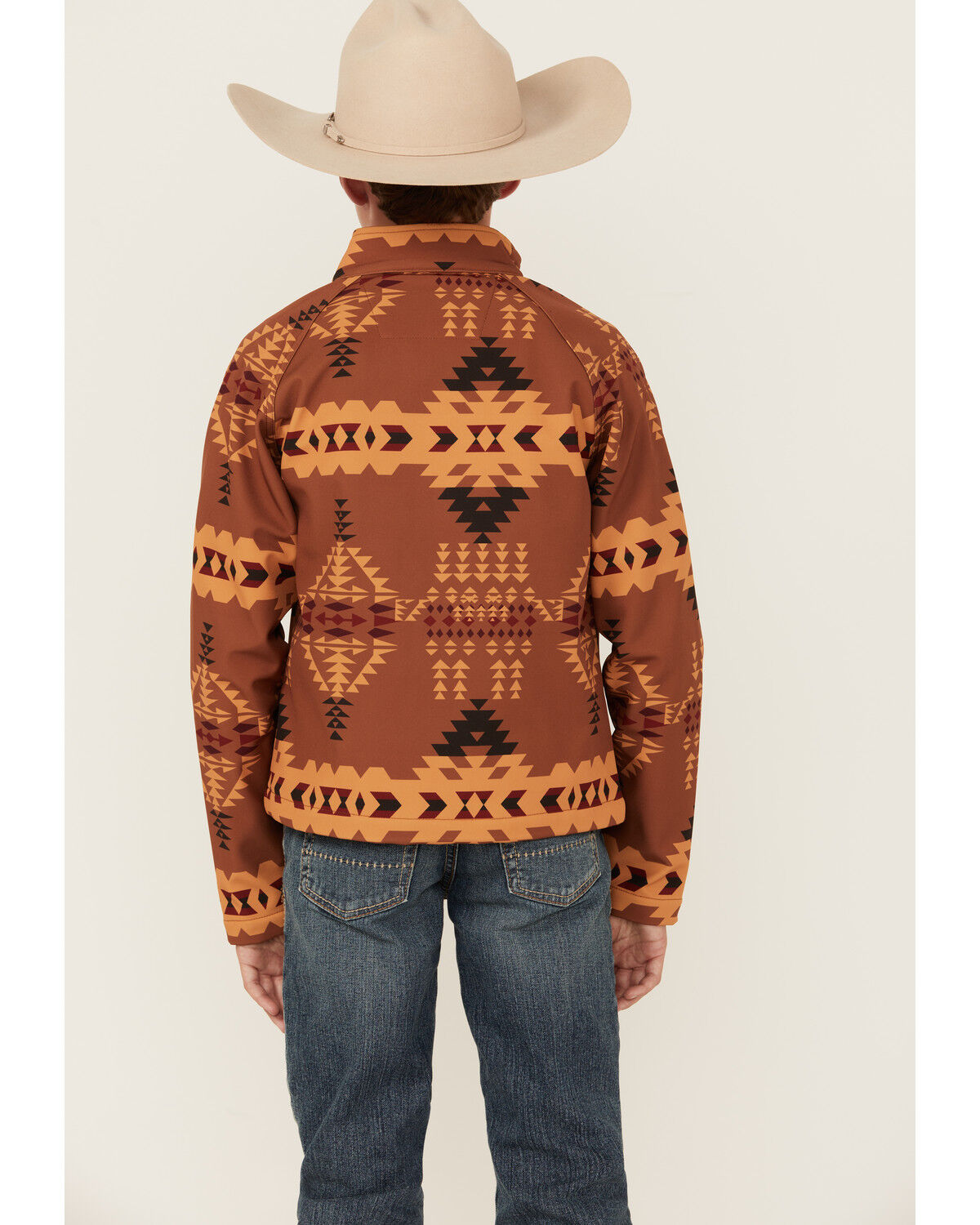 Image #4 - Cody James Boys' Stampede Southwestern Print Softshell Jacket, Tan, hi-res