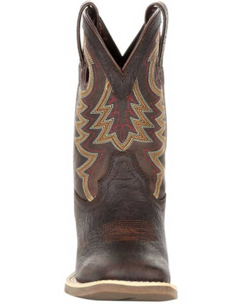 Image #5 - Durango Boys' Lil Rebel Pro Western Boots - Square Toe, Dark Brown, hi-res