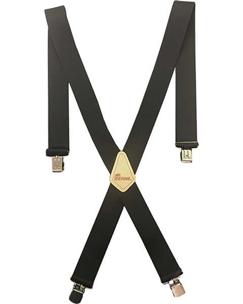 Image #1 - Berne Men's 2" Industrial Suspenders , Black, hi-res