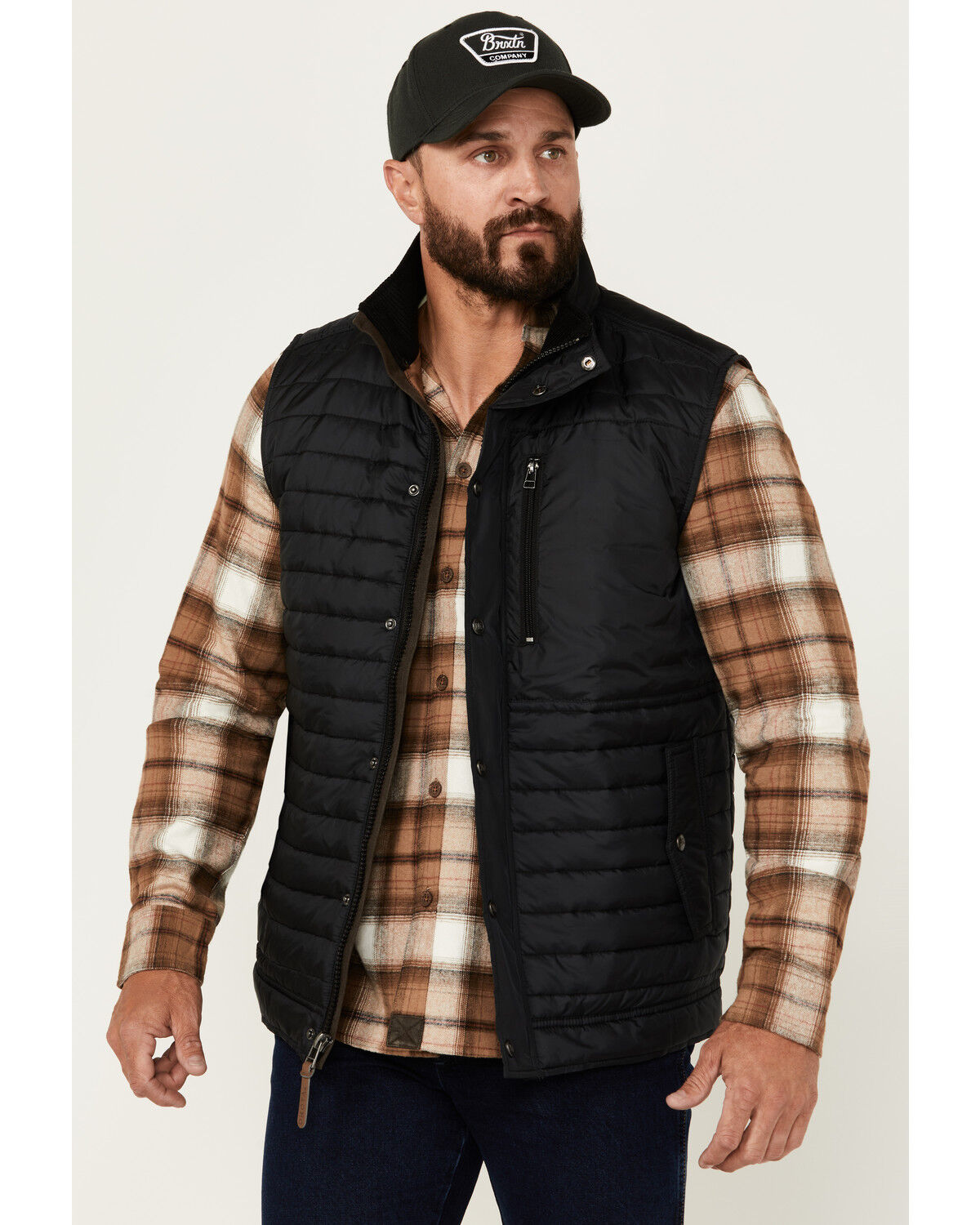 Image #1 - Dakota Grizzly Men's Brigade Quilted Insulated Vest, Black, hi-res