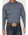 Image #4 - Blue Ranchwear Men's Yarn-Dye Stripe Long Sleeve Snap Western Workshirt , Indigo, hi-res