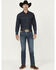 Image #1 - Cinch Men's Silver Label Medium Stonewash Performance Stretch Slim Straight Denim Jeans, Indigo, hi-res