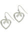 Montana Silversmiths Women's Follow Your Arrow Opal Heart Earrings, Silver, hi-res