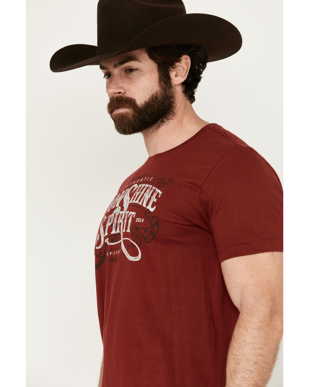 Image #2 - Moonshine Spirit Men's Authentic Short Sleeve Graphic T-Shirt, Burgundy, hi-res