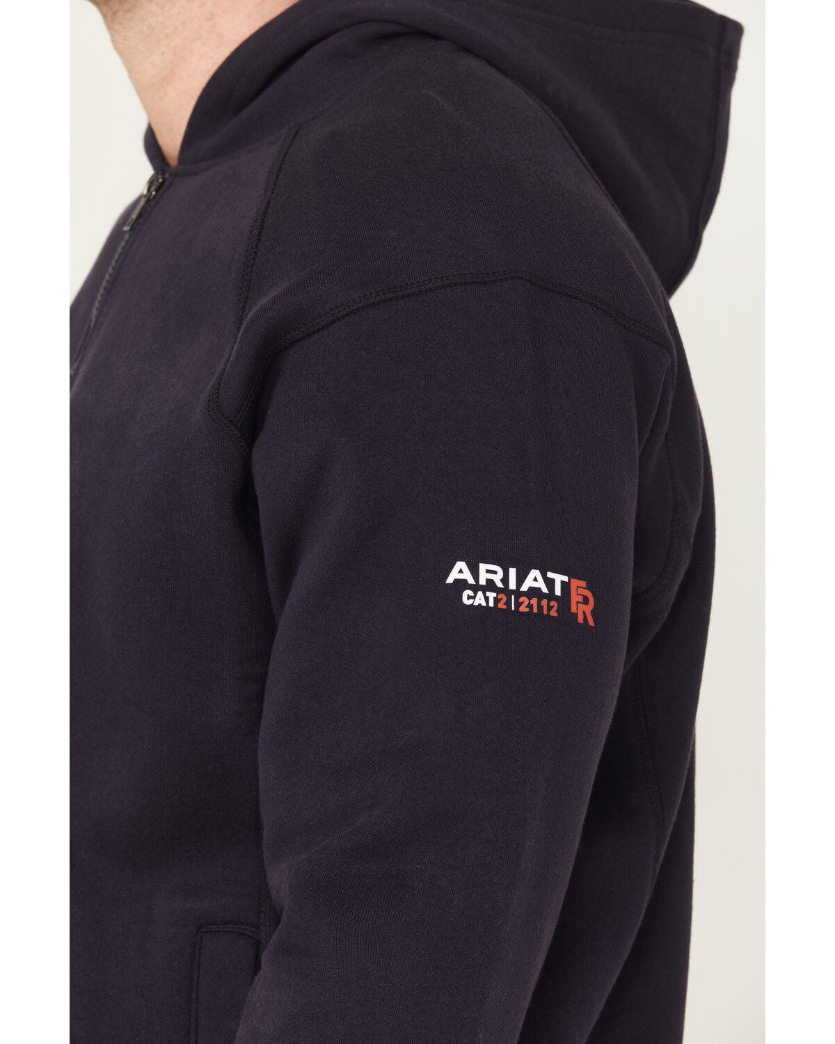 Image #3 - Ariat Men's FR Rev Full Zip Work Hooded Jacket - Tall, Navy, hi-res