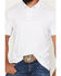 Image #3 - Burlebo Men's Texas Print Short Sleeve Button-Down Polo, White, hi-res
