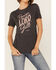 Image #2 - Grace & Truth Women's Charcoal Praise The Lord Ya'll Graphic Short Sleeve Tee, Charcoal, hi-res