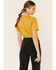Ali Dee Women's Mustard Let's Rodeo Texas Graphic Tee, Mustard, hi-res