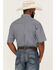 Image #4 - Roper Men's Liberty Bell Foulard Geo Print Short Sleeve Snap Western Shirt , Navy, hi-res