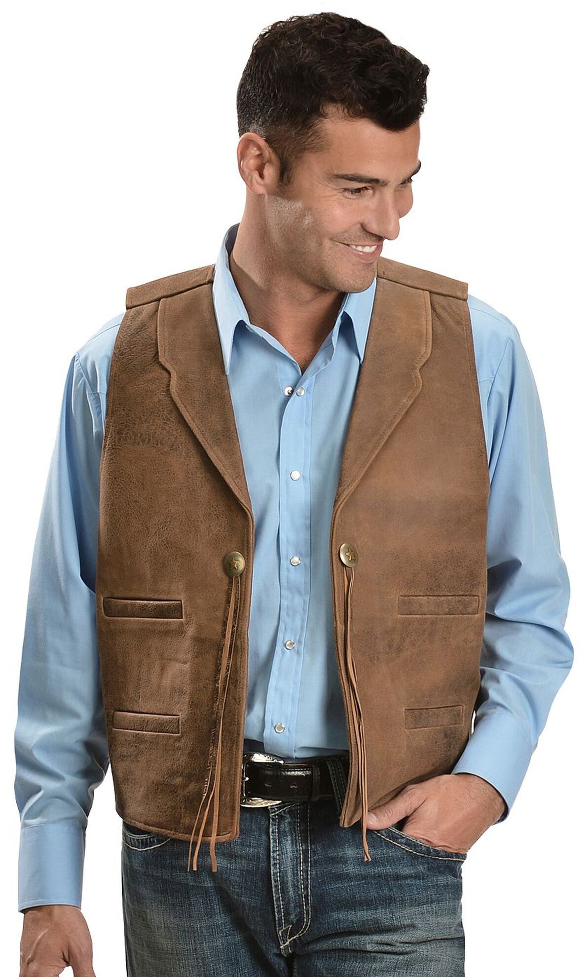 Scully leather vest top